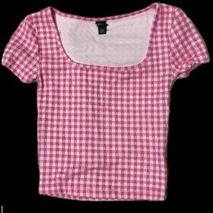 Pink Gingham Top XXS